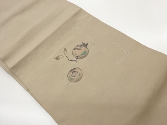 JAPANESE NAGOYA OBI / SHIOZE / EMBROIDERY / FRUITS